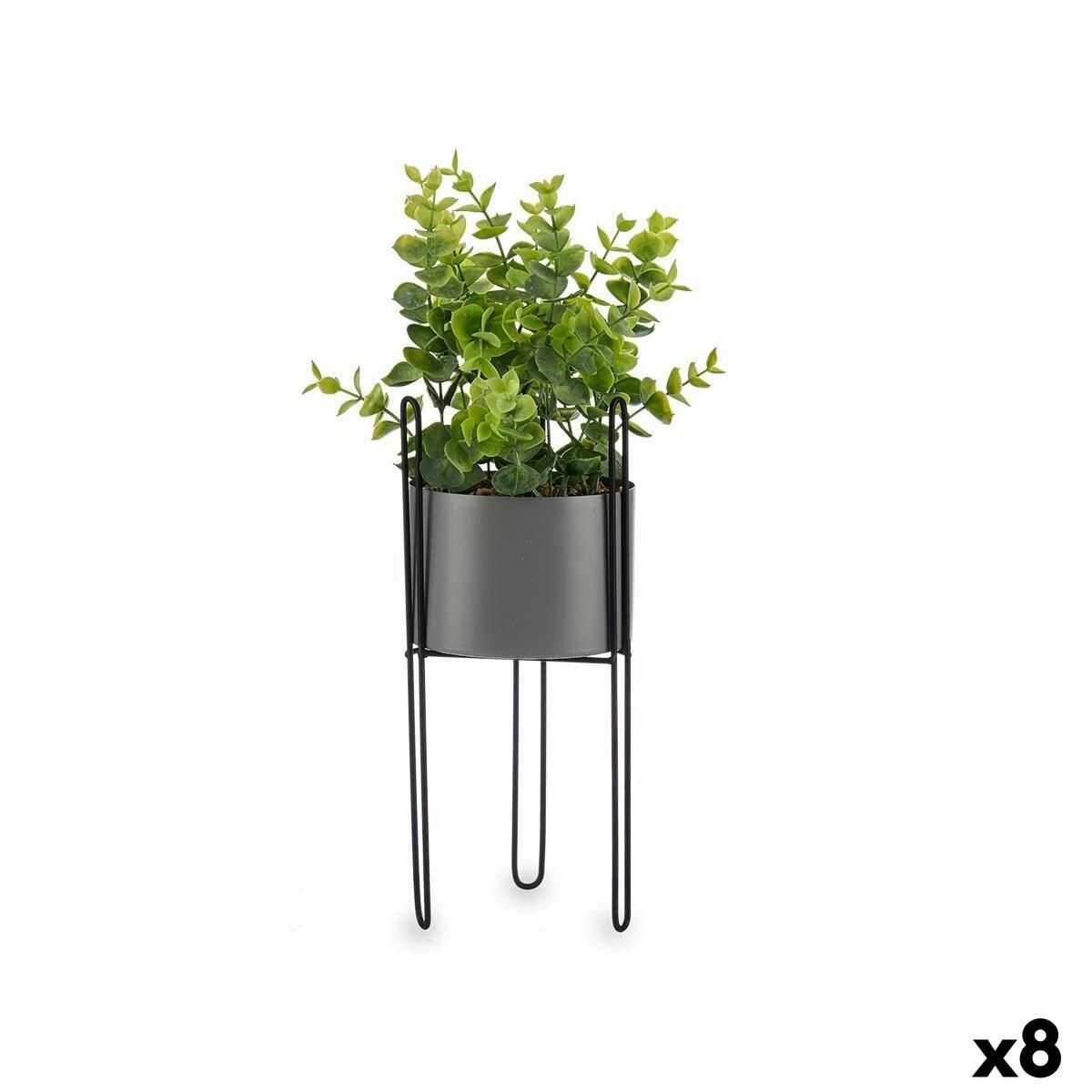 Dekorativ plante Eukalyptus Metal Plastik 14 x 40 x 14 cm (8 enheder)