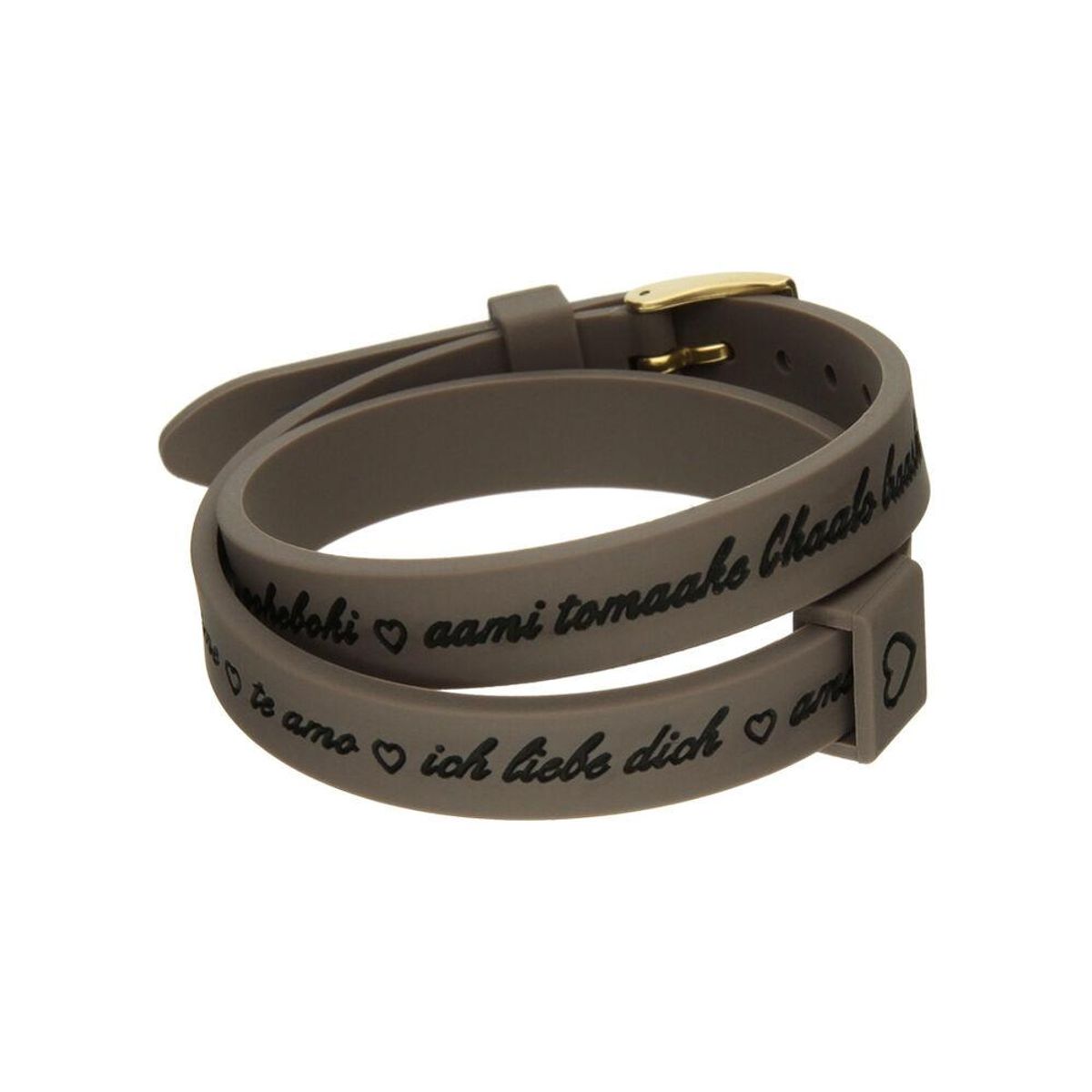 Armbånd til kvinder il mezzometro I LOVE YOU GOLD - BRACCIALE IN SILICONE/SILICONE BRACELET