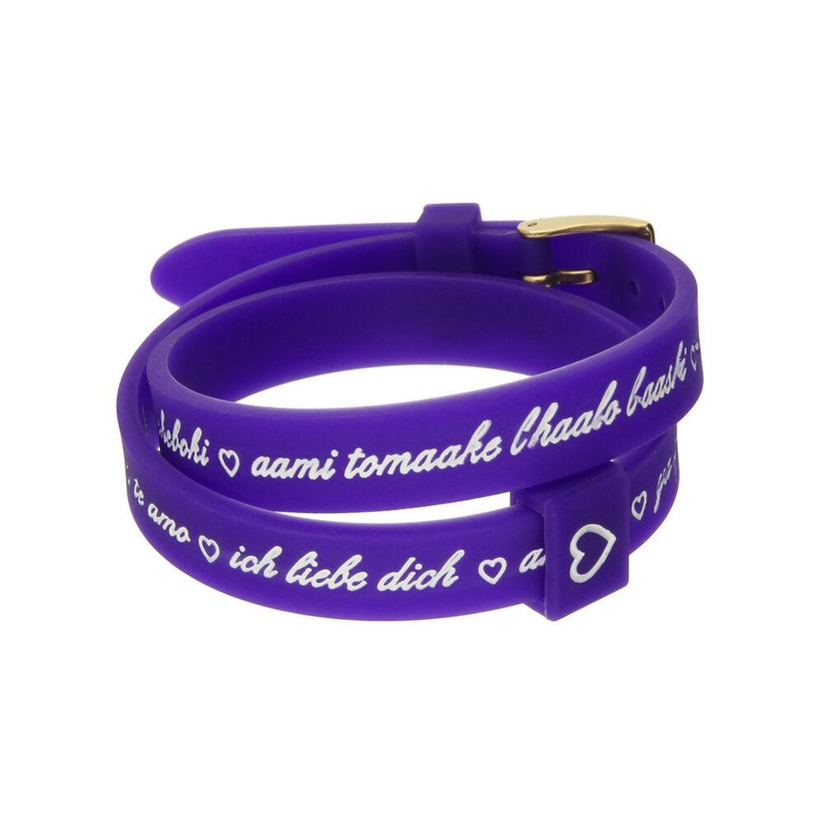 Armbånd til kvinder il mezzometro I LOVE YOU GOLD - BRACCIALE IN SILICONE/SILICONE BRACELET