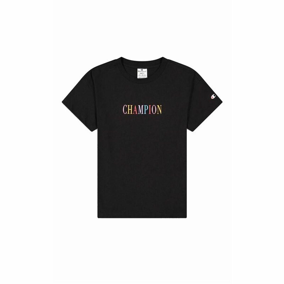 Kortærmet T-shirt til Kvinder Champion Crewneck Croptop Sort S