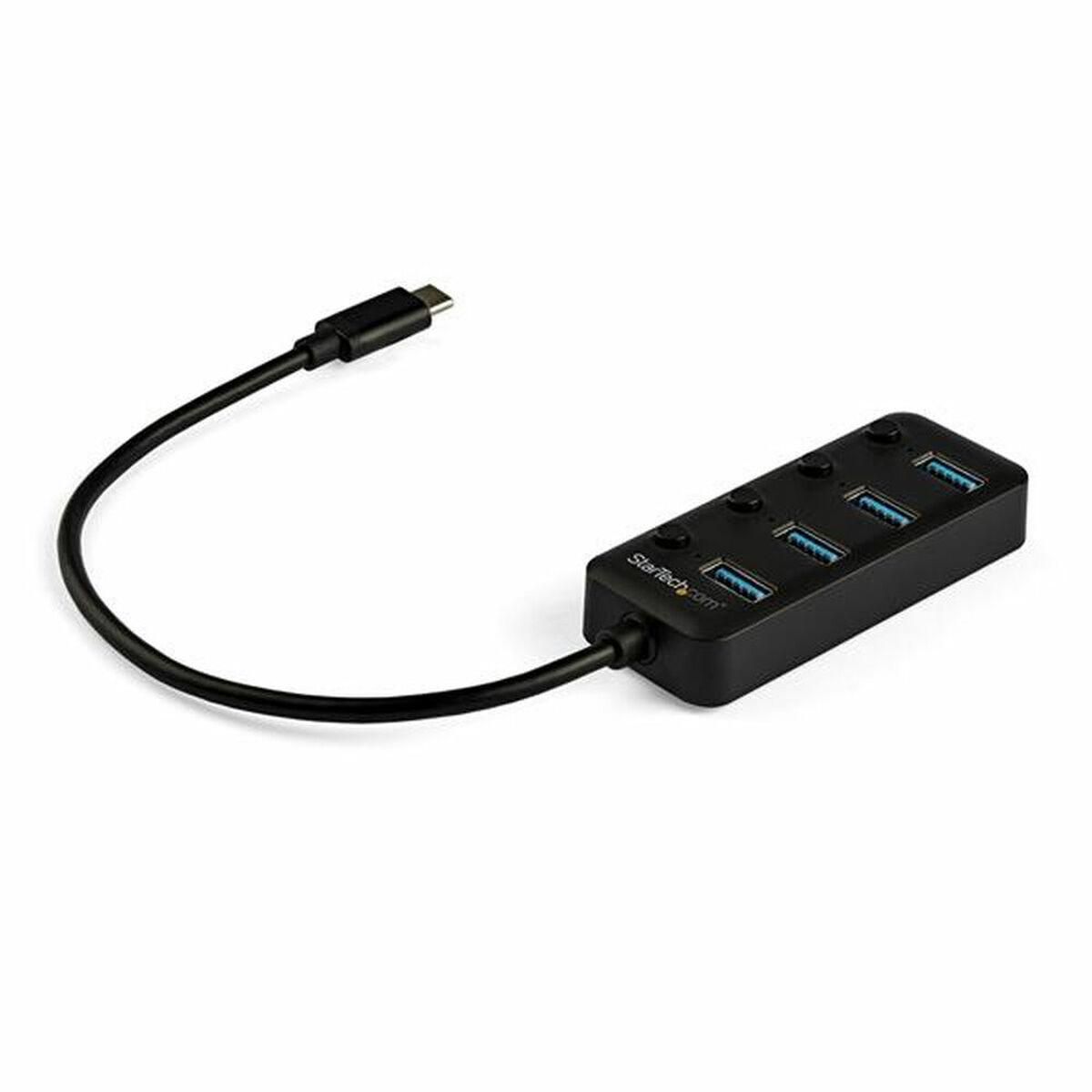 USB Hub Startech HB30C4AIB Sort