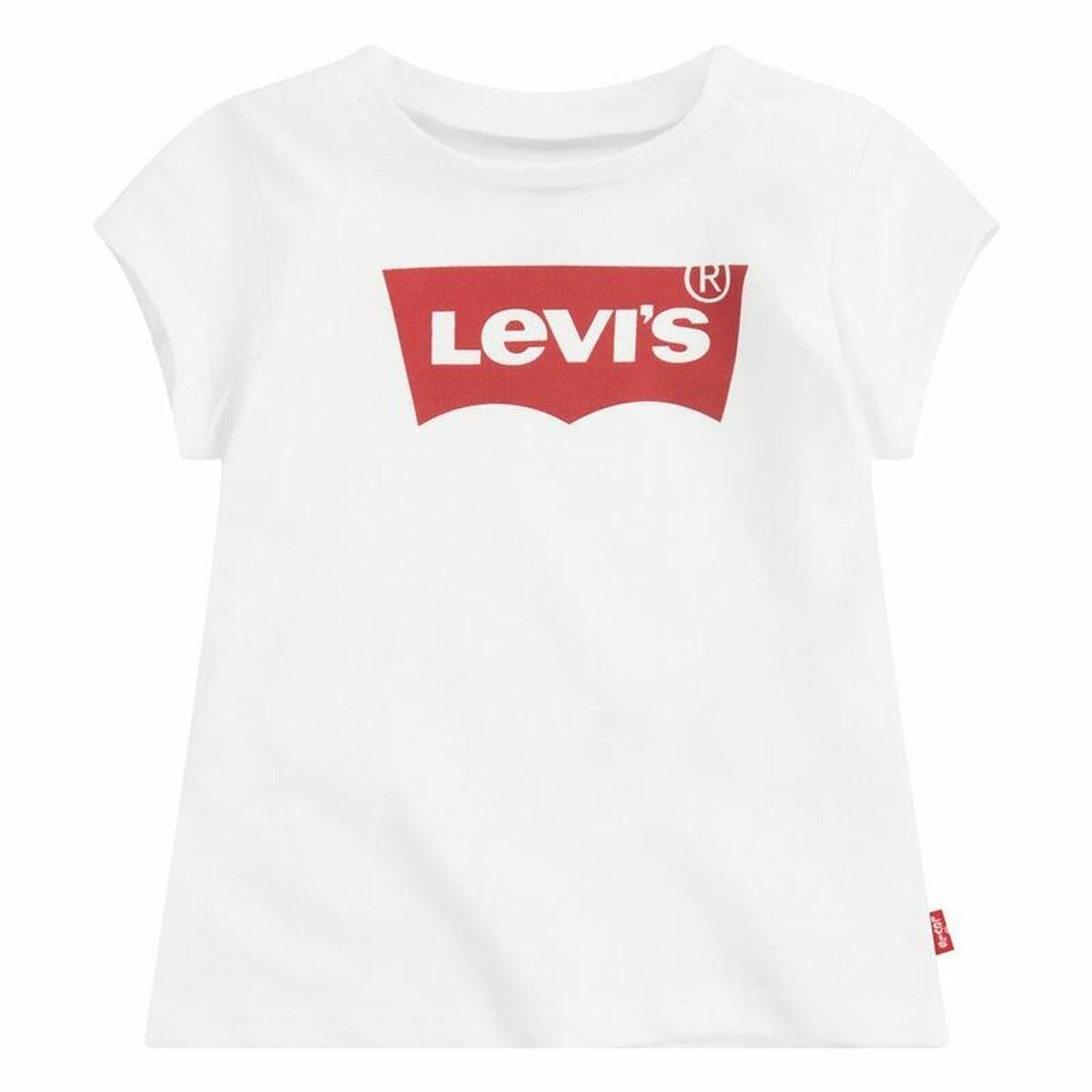 Børne Kortærmet T-shirt Levi's Batwing Logo Hvid 10 år