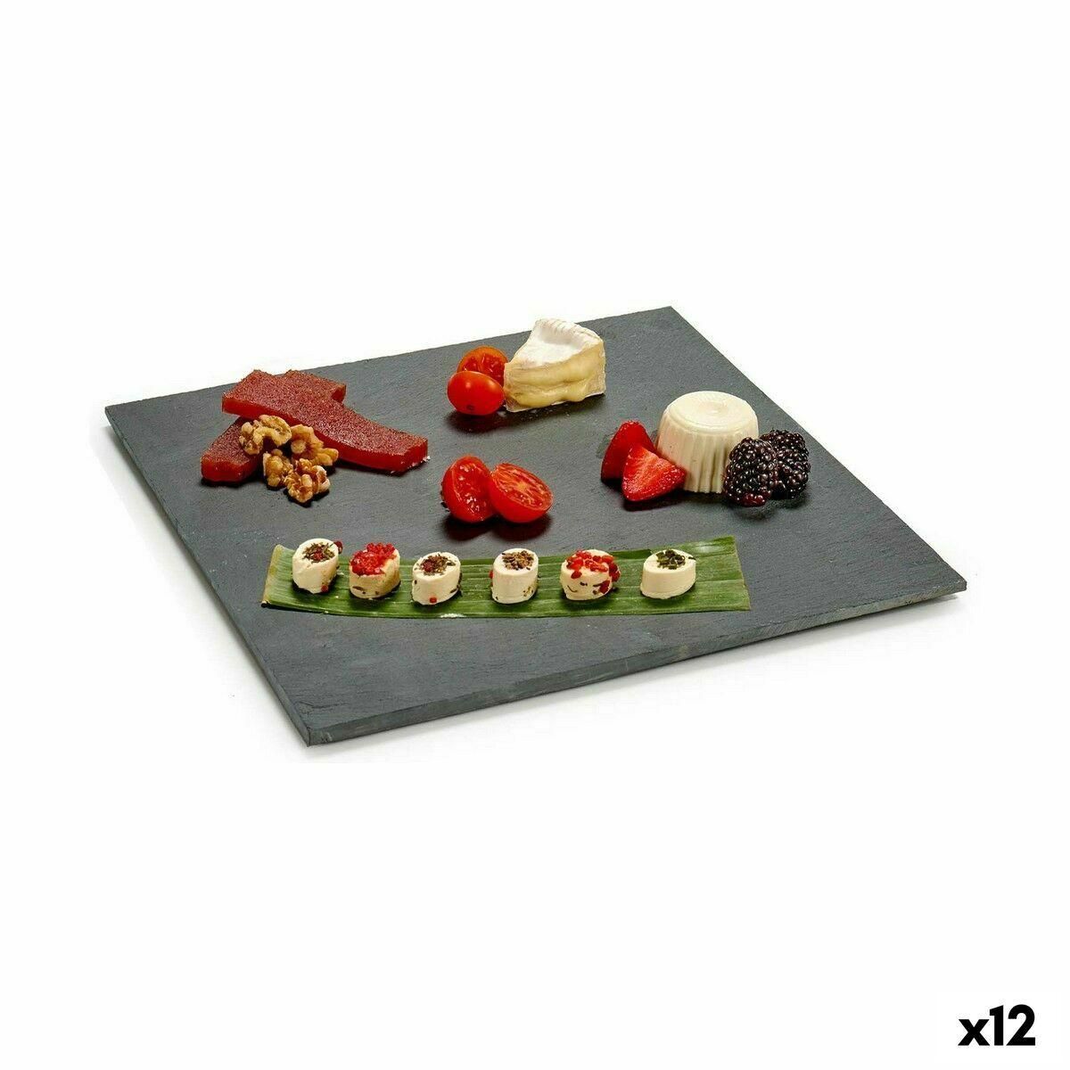 Snack bakke Sort Bræt 30 x 0,5 x 30 cm (12 enheder)