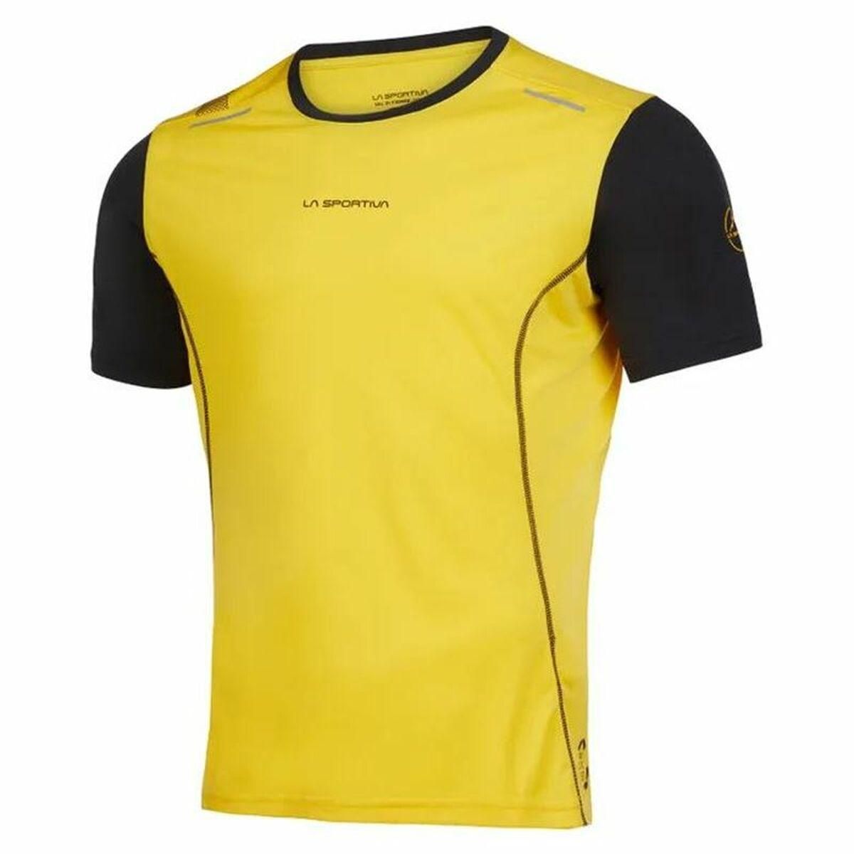 Kortærmet T-shirt til Mænd La Sportiva Tracer Gul Sort S