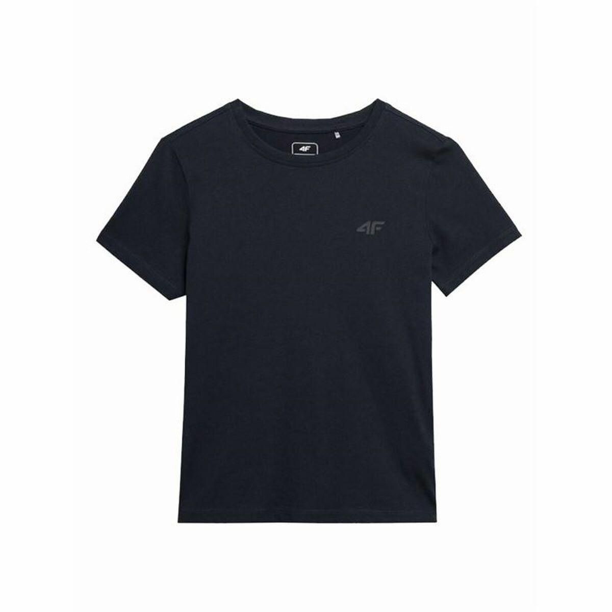 Kortærmet T-shirt til Børn 4F M291 Sort 6-7 år