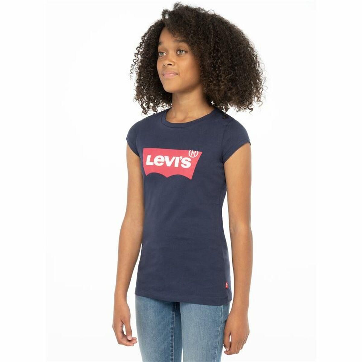 Børne Kortærmet T-shirt Levi's Batwing Mørkeblå 12 år