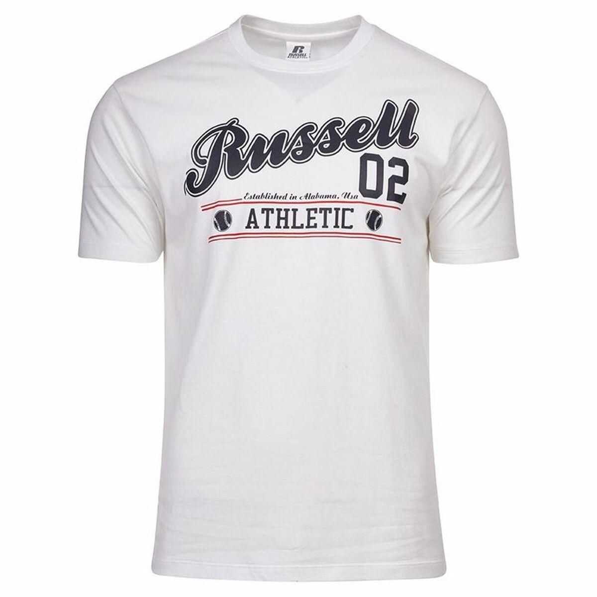 Kortærmet T-shirt Russell Athletic Amt A30311 Hvid Mænd M