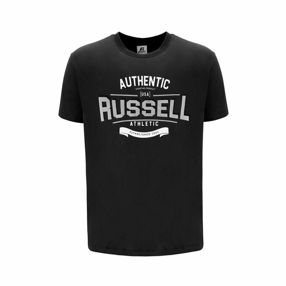 Kortærmet T-shirt til Mænd Russell Athletic Amt A30081 Sort L