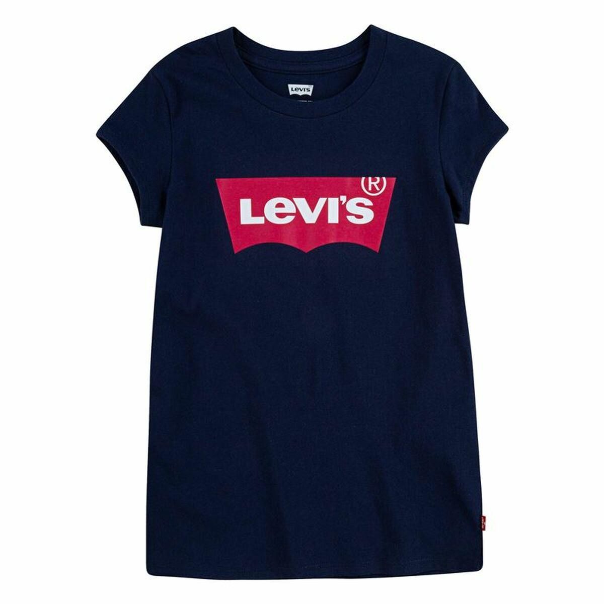 Børne Kortærmet T-shirt Levi's Batwing Mørkeblå 5 år