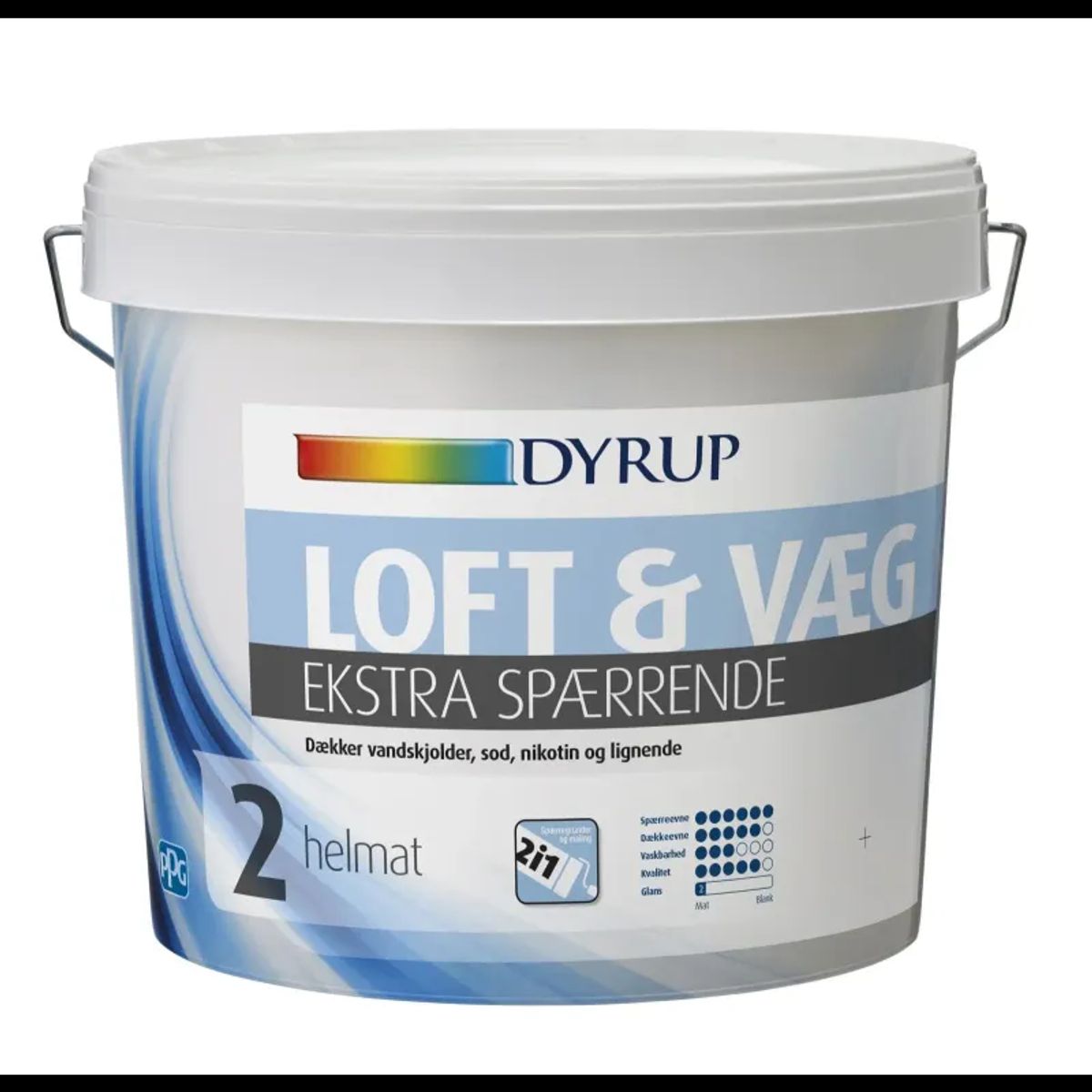 Dyrup væg & Loft 02 - Ekstra Spærrende Hvid - 4,5lt