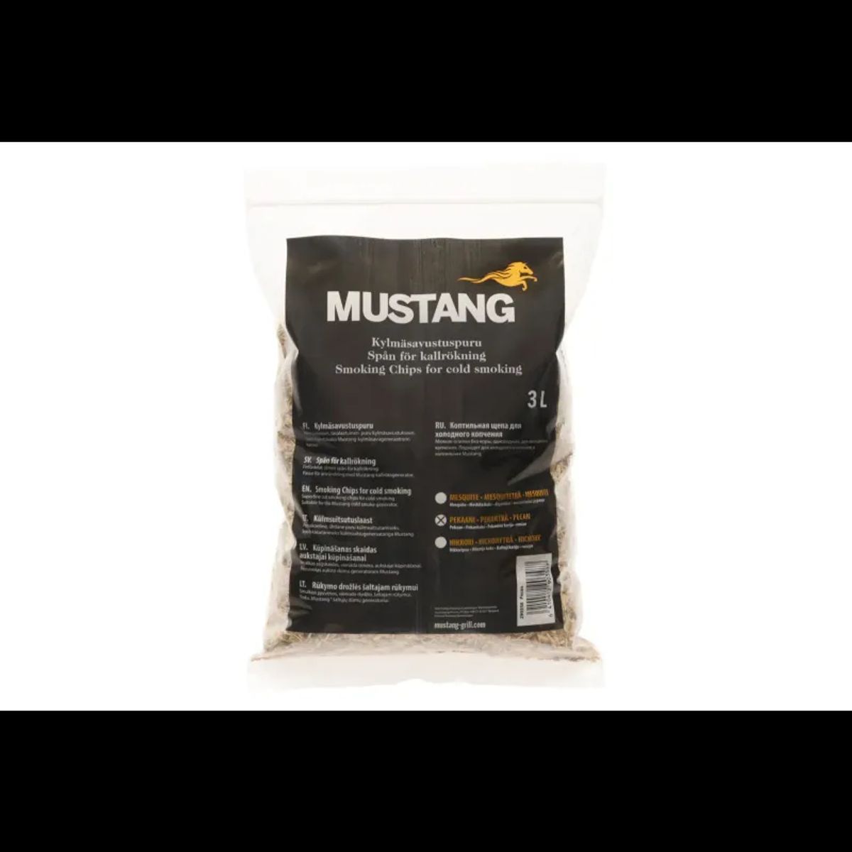 Mustang Røgchips/Smuld Pecan 3 Liter Fin Til Grill