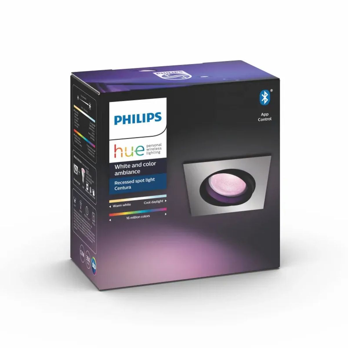 Philips Hue Centura indbygningsspot aluminium 1x5.7W 230V firkantet