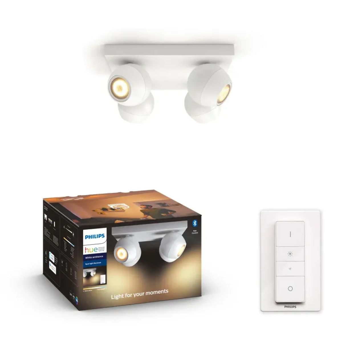 Philips Hue Buckram med 4 spots - Bluetooth - 8718696175675