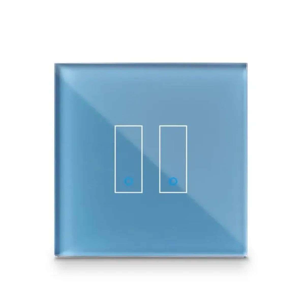 Iotty Smart Switch double button faceplate - Design your own smart switch Colour: Cyan