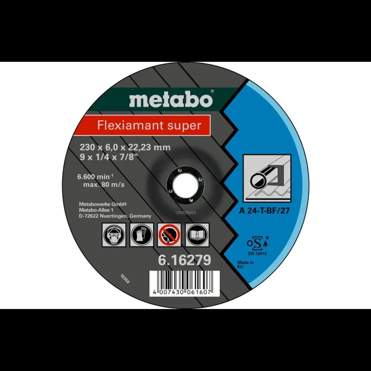 Metabo 4007430435897 - 616487000 Kvalitetsklasse A 24-T Flexiamant Super stål