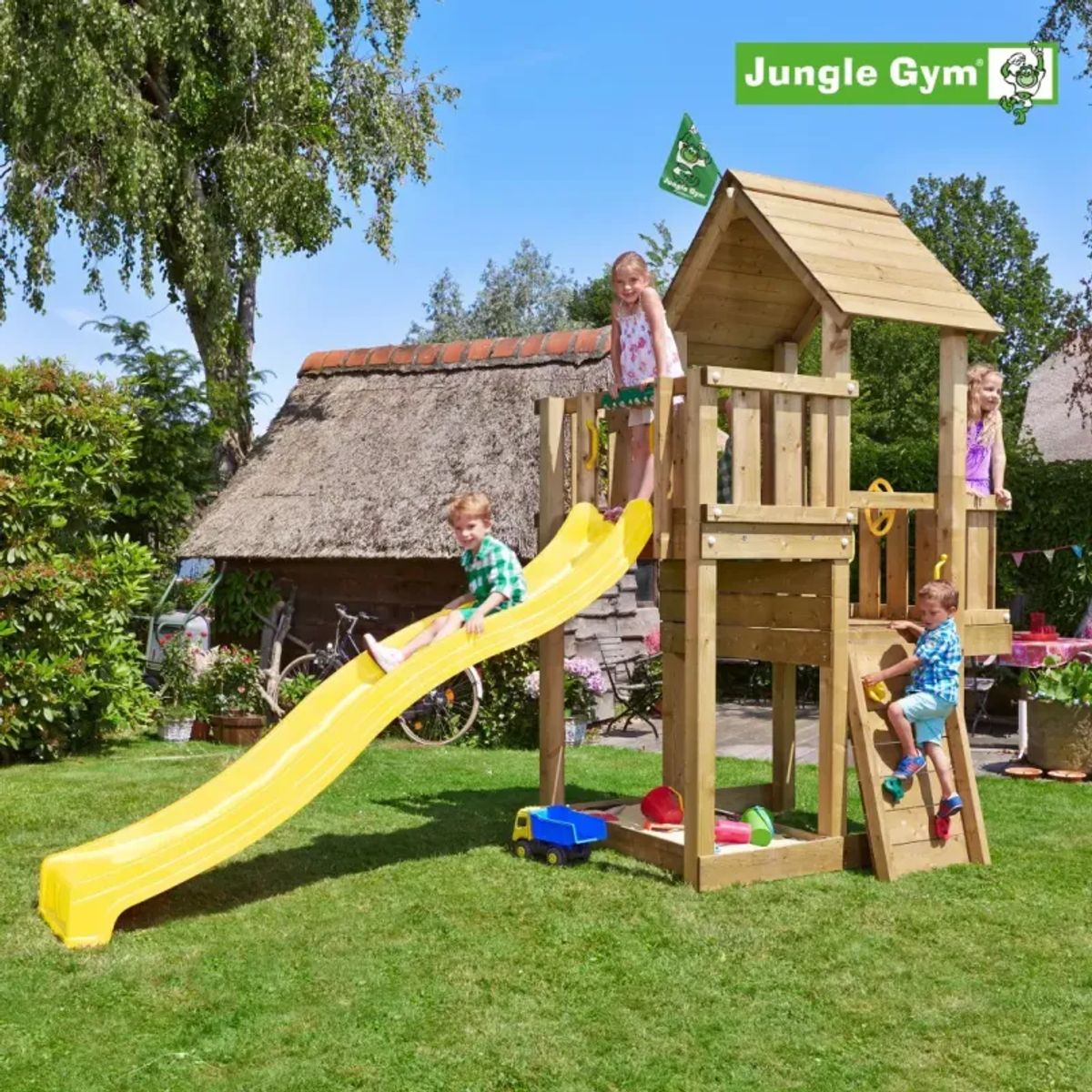 Jungle Gym Cubby legetårn komplet ekskl. rutschebane - 804-269B