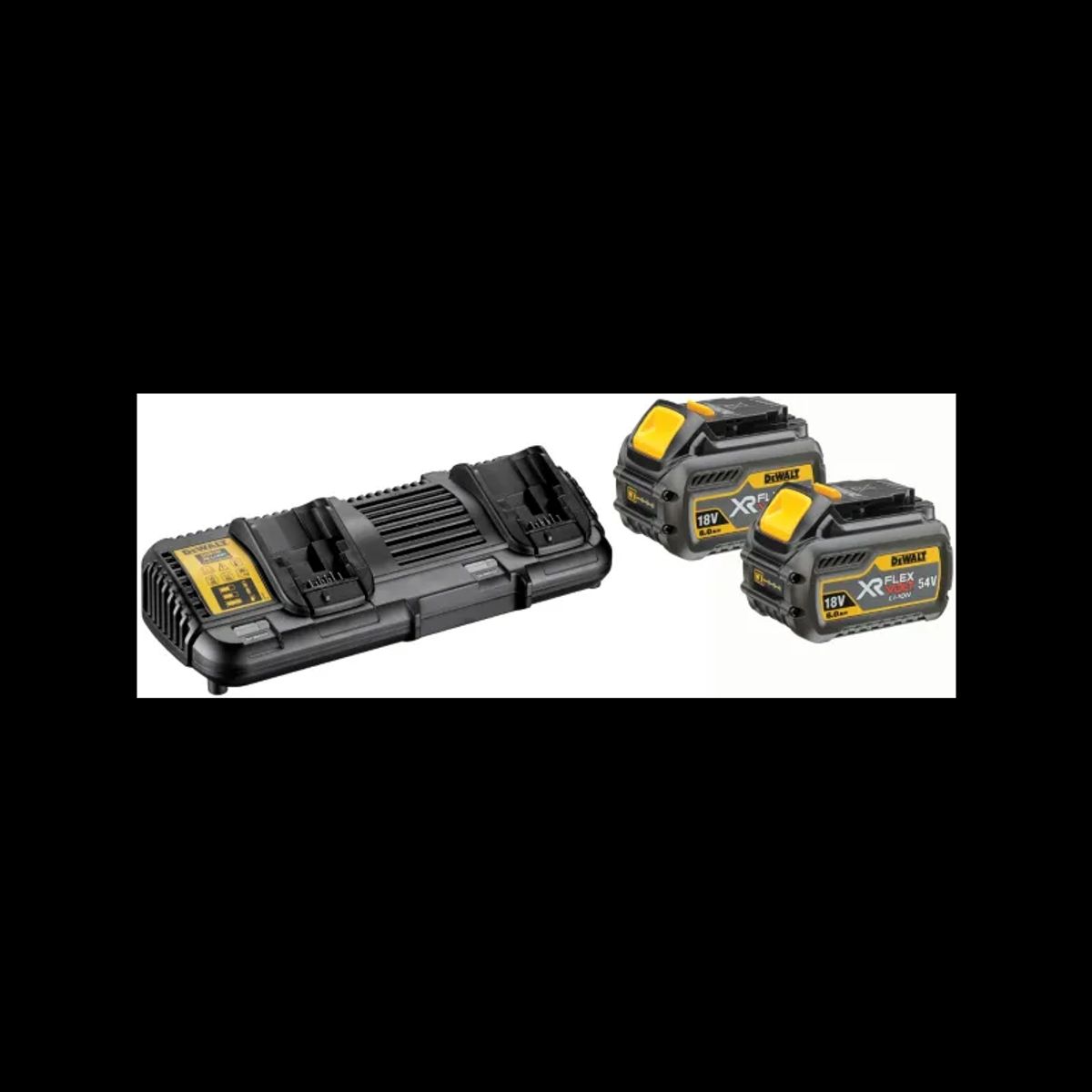 DeWALT XR Flexvolt Dobbeltlader, 2xbatt. 6ah - DCB132T2-QW