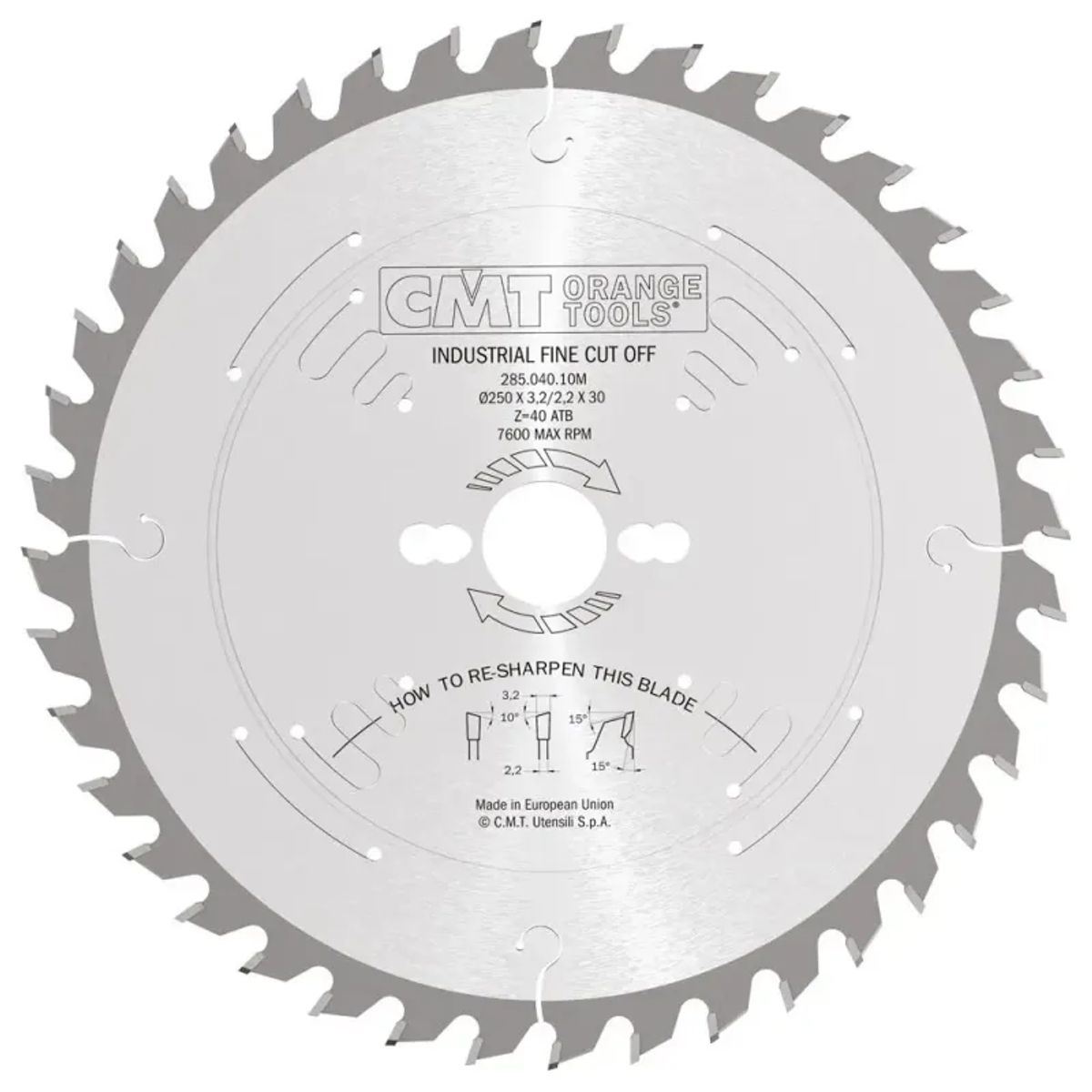 CMT Klinge 250x3,2x35 Z40 UW - 285.040.10R