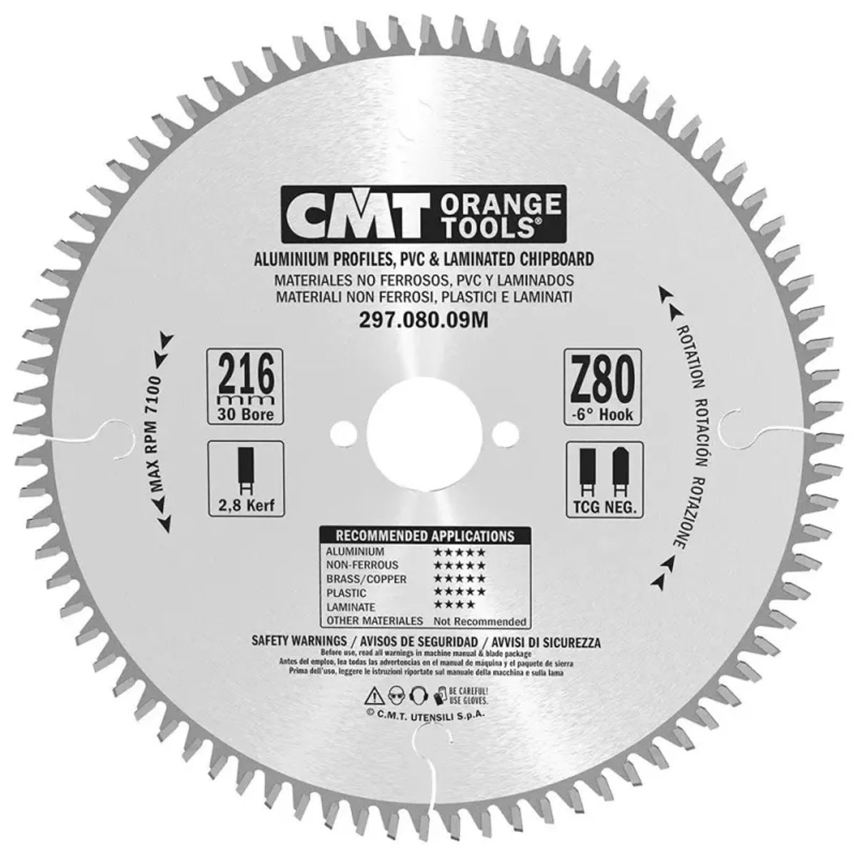 CMT Klinge 216x2,8x30 Z64 NE NEG - 297.064.09M