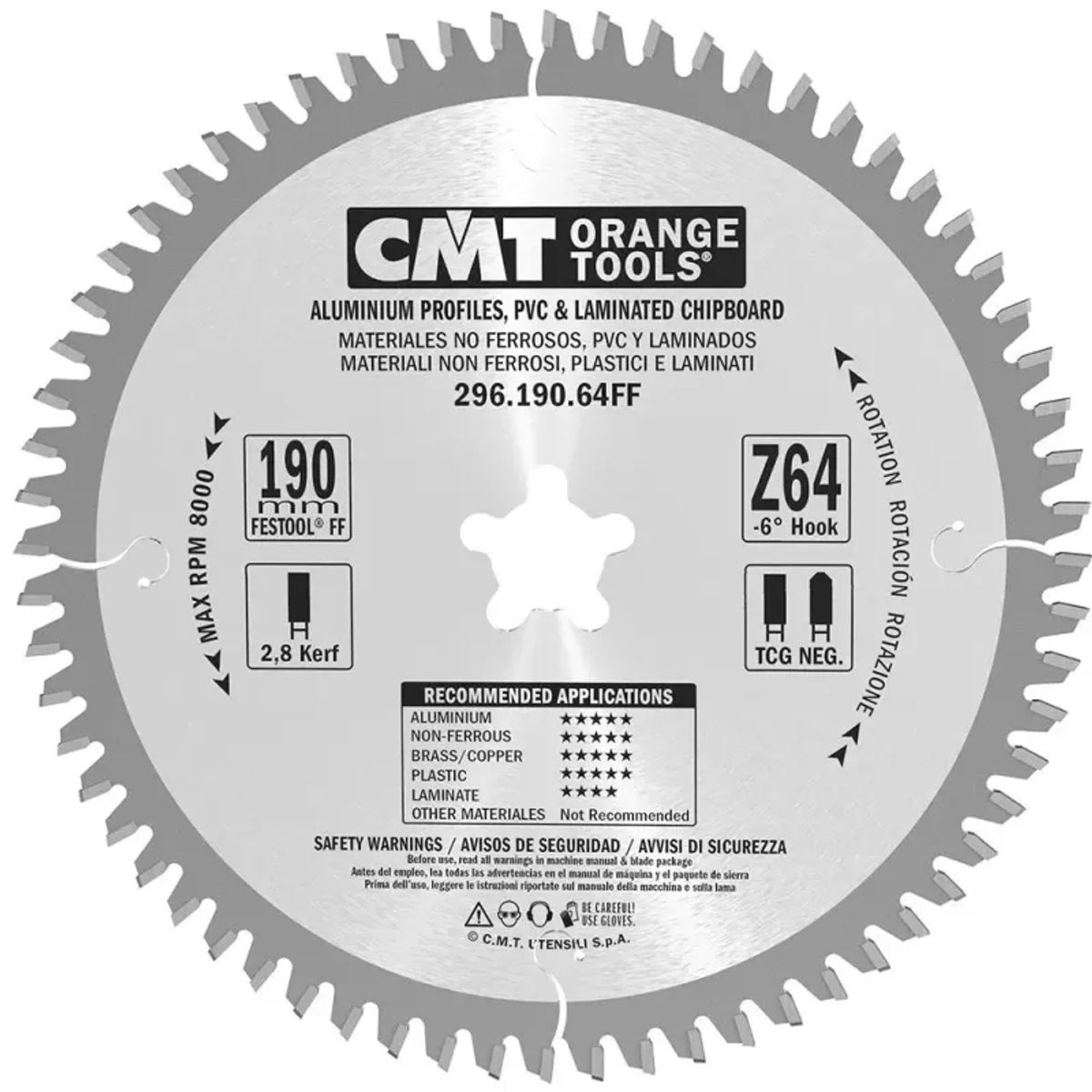 CMT Klinge 190x2,8xFF Z64 NE NEG - 296.190.64FF