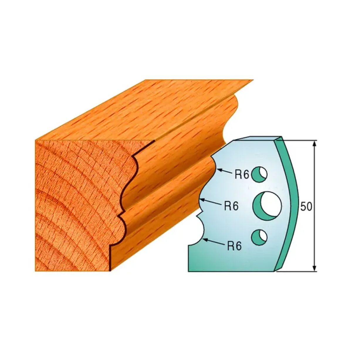 CMT Profilknive sæt 50mm nr. 509 - 690.509