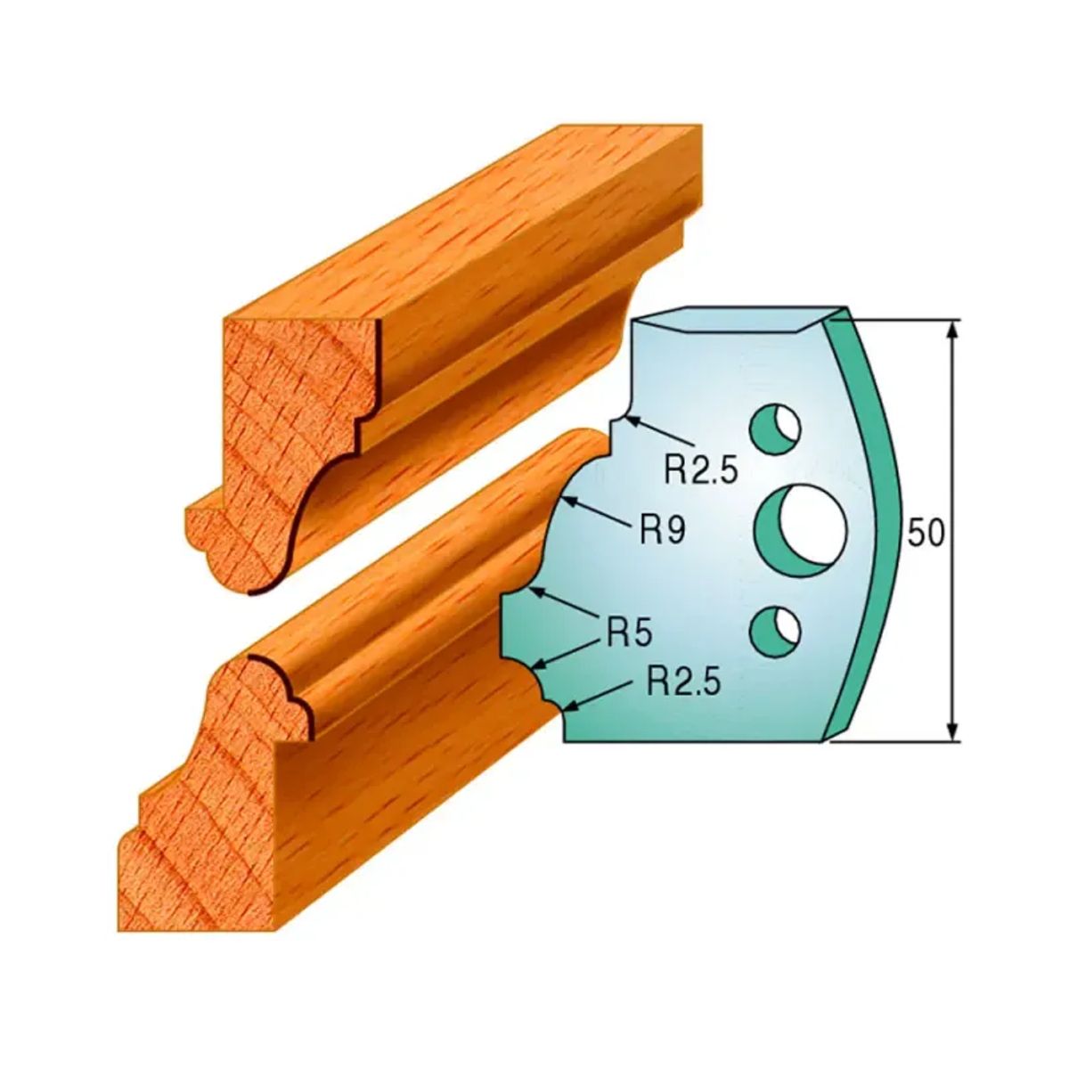 CMT Profilknive sæt 50mm nr. 558 - 690.558