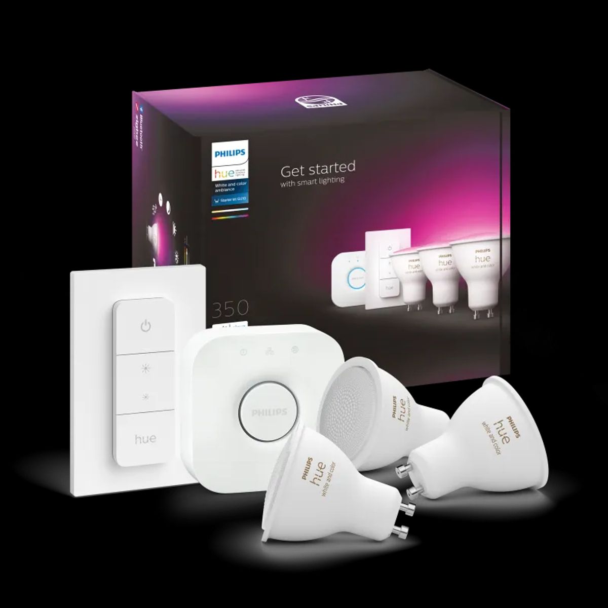 Philips Hue White Color Ambience 4.3W GU10 3set sw R - 929001953113