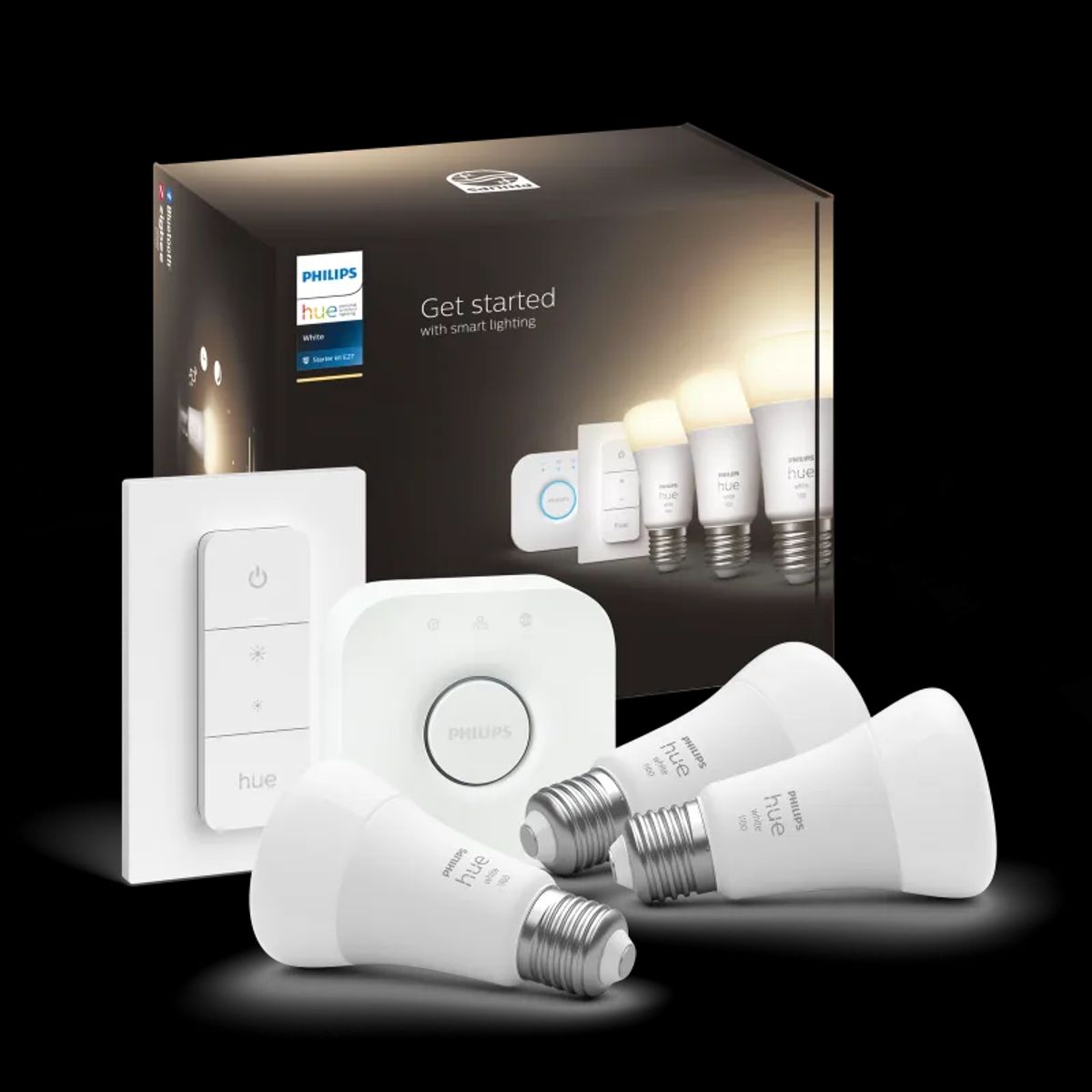 Philips Hue White 9.5W A60 E27 3set sw - 929002469204