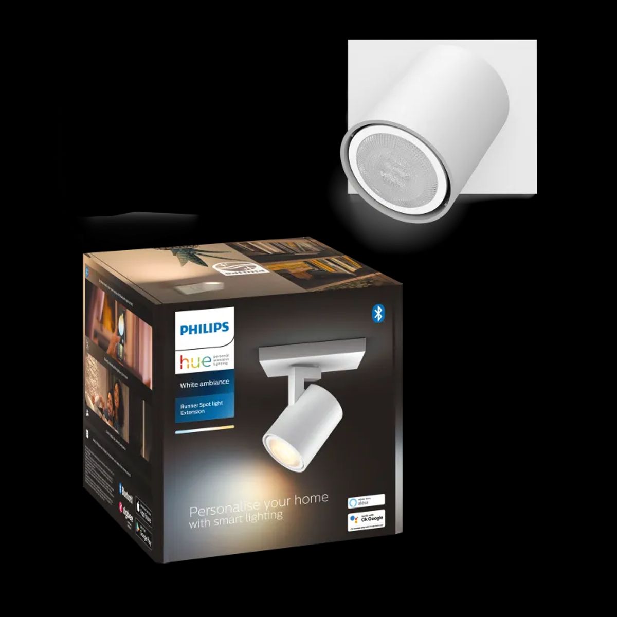 Philips Hue Runner Hue ext. spot single spot Hvid 1 - 929003046001