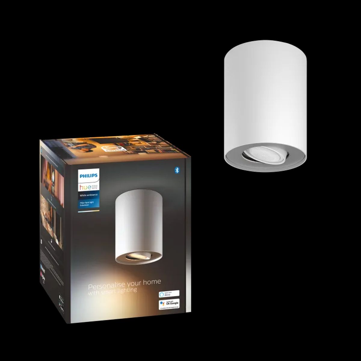 Philips Hue Pillar Hue ext. spot single spot Hvid 1 - 929003046801