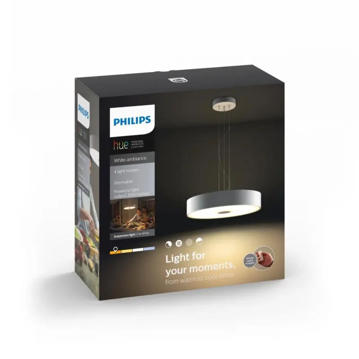 Philips Hue Fair Hue Pendel Hvid - 929003054401