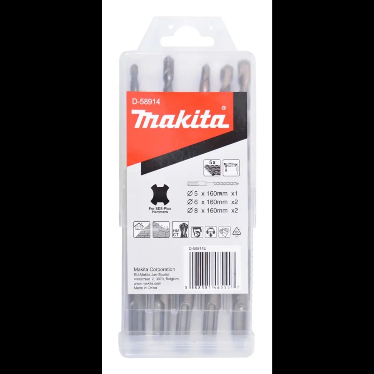 Makita SDS-plus Borsæt 5 Stk. - D-58914