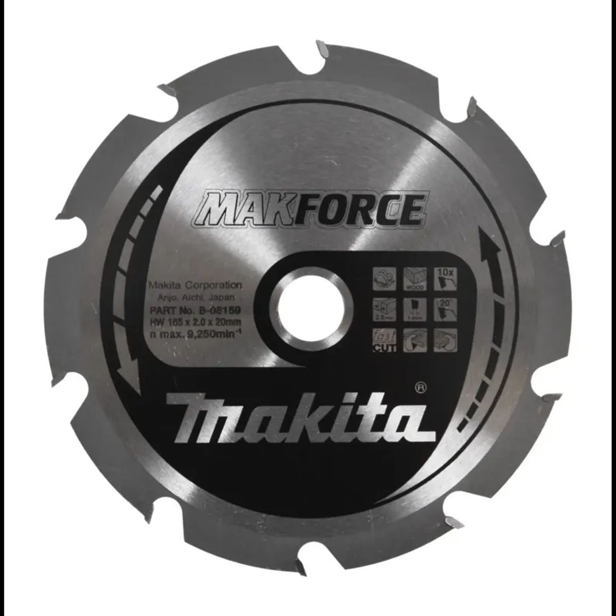 Makita Hm-klinge 165mm 10t - B-08159