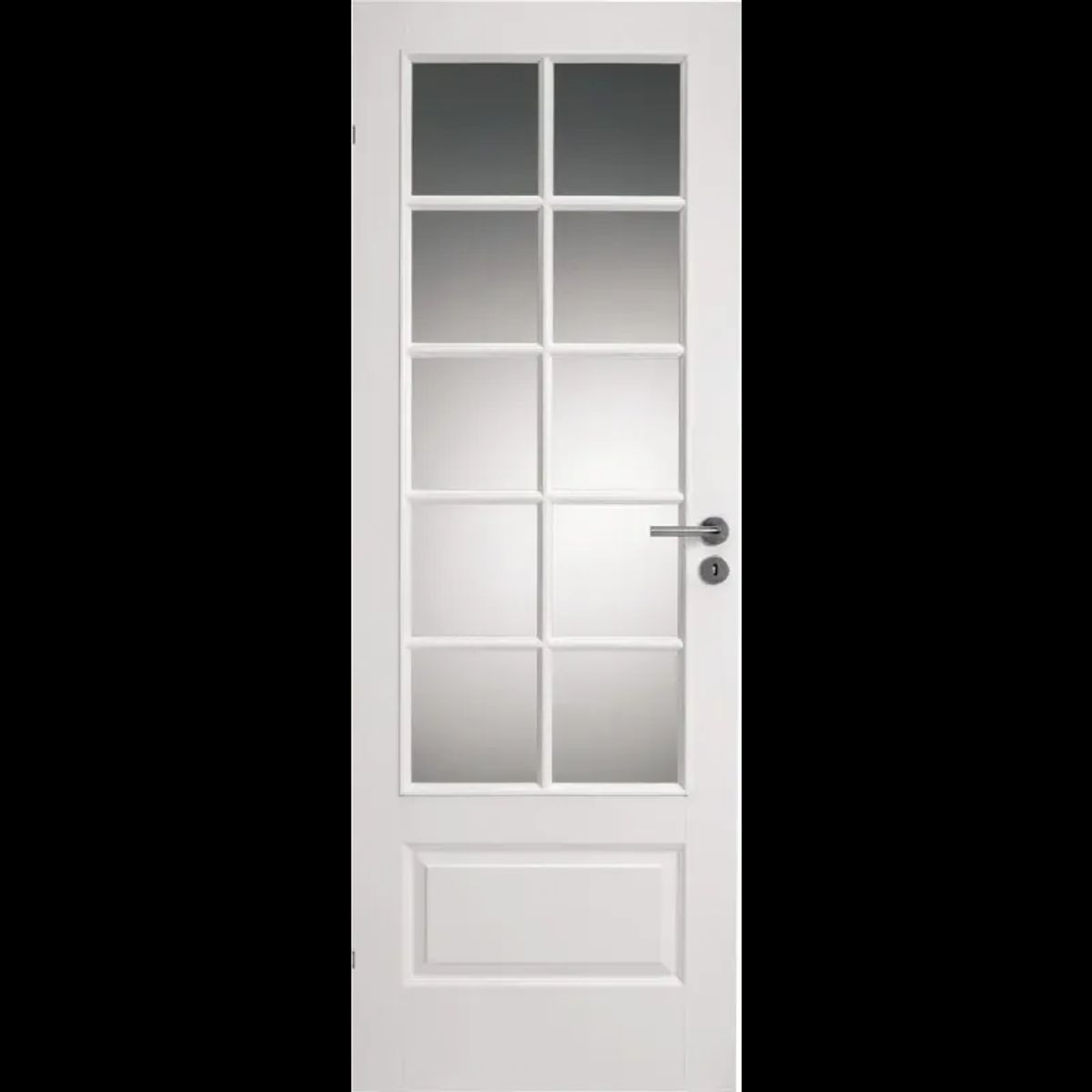 Swedoor Compact SP10 hvidmalet dør massiv m/glas m9x21 / 82,5x204cm