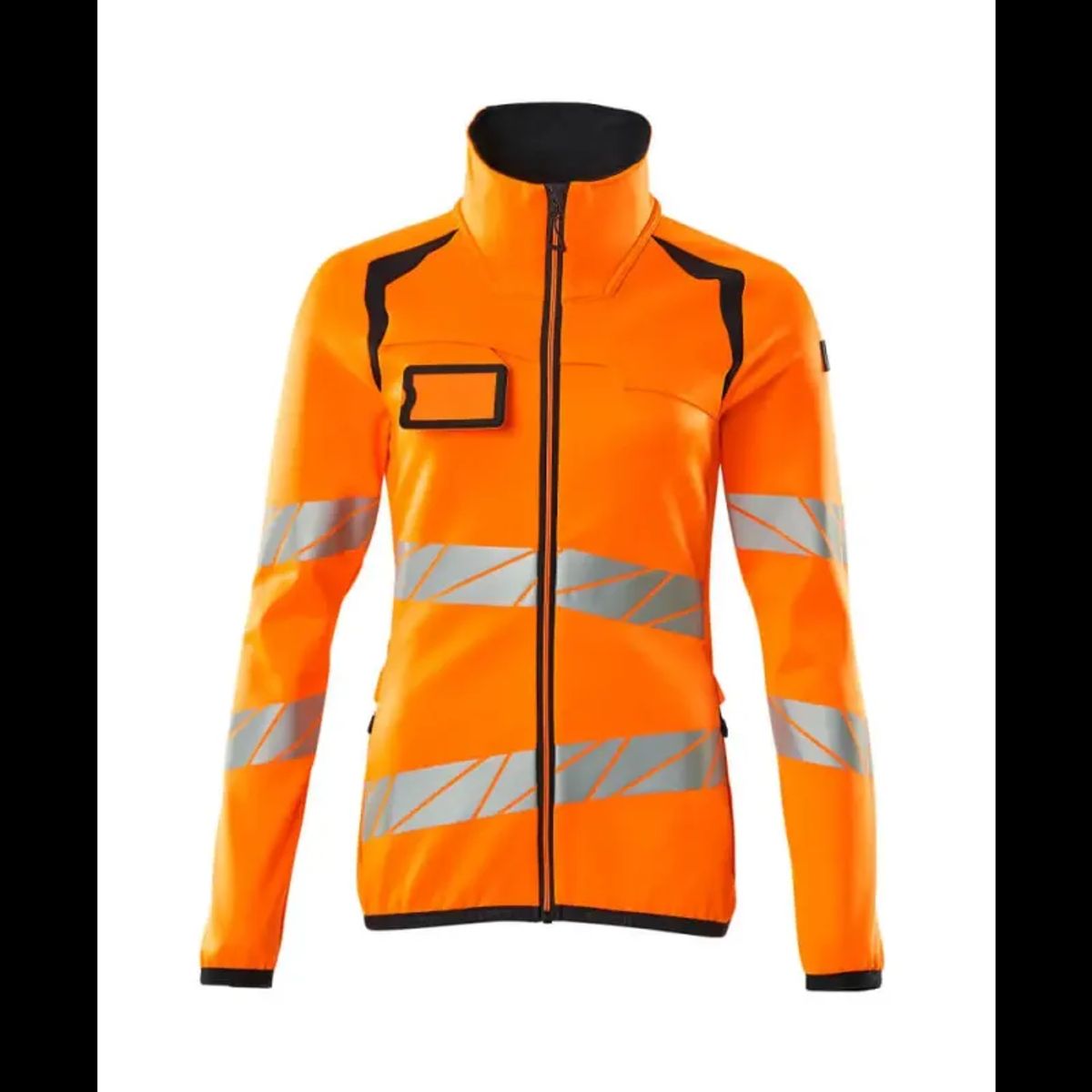 Mascot Accelerate Safe Fleecetrøje med lynlås 19153-315 Dame - Hi-Vis Orange-Mørk Marine