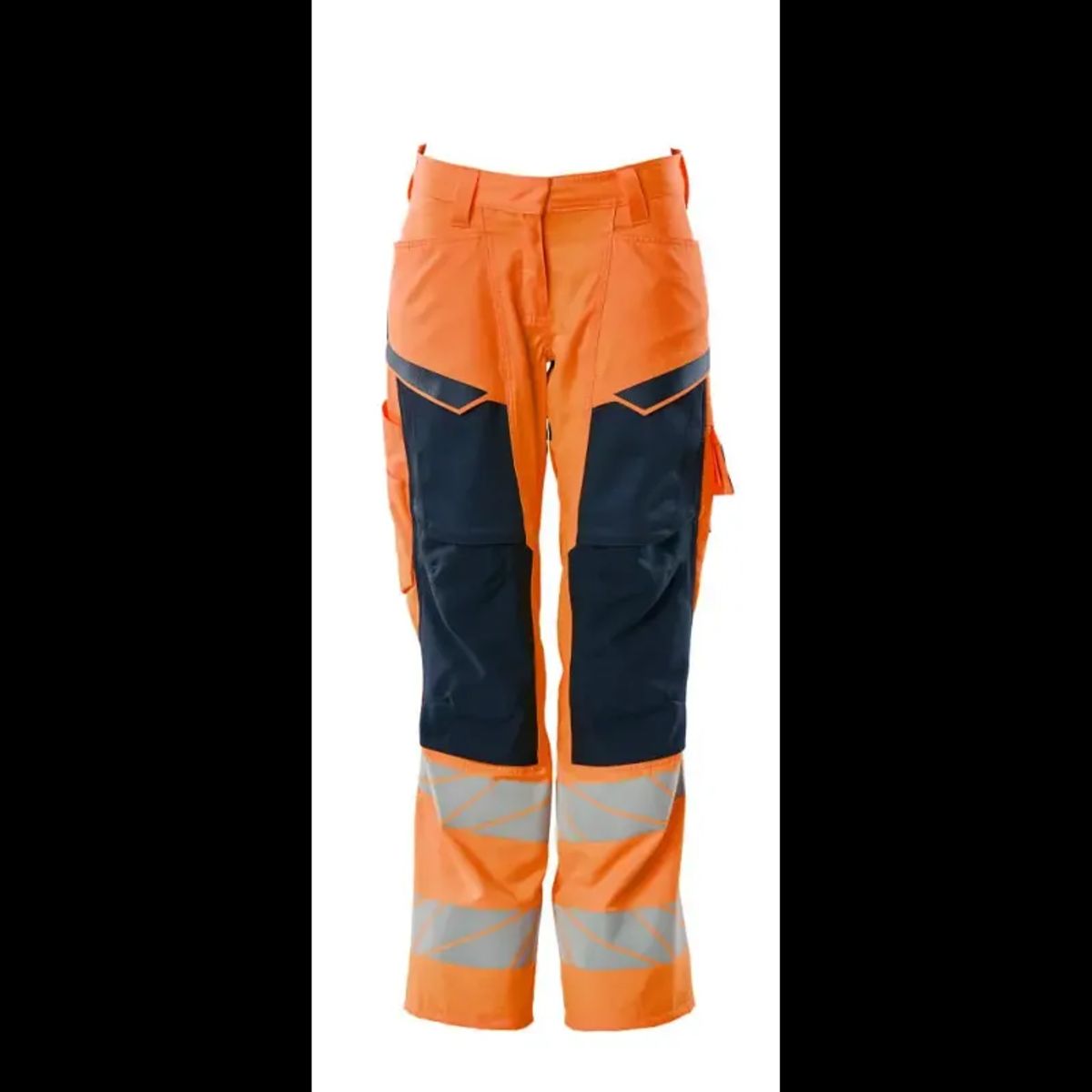 Mascot Accelerate Safe Bukser med knælommer 19578-236 Dame - Hi-Vis Orange-Mørk Marine