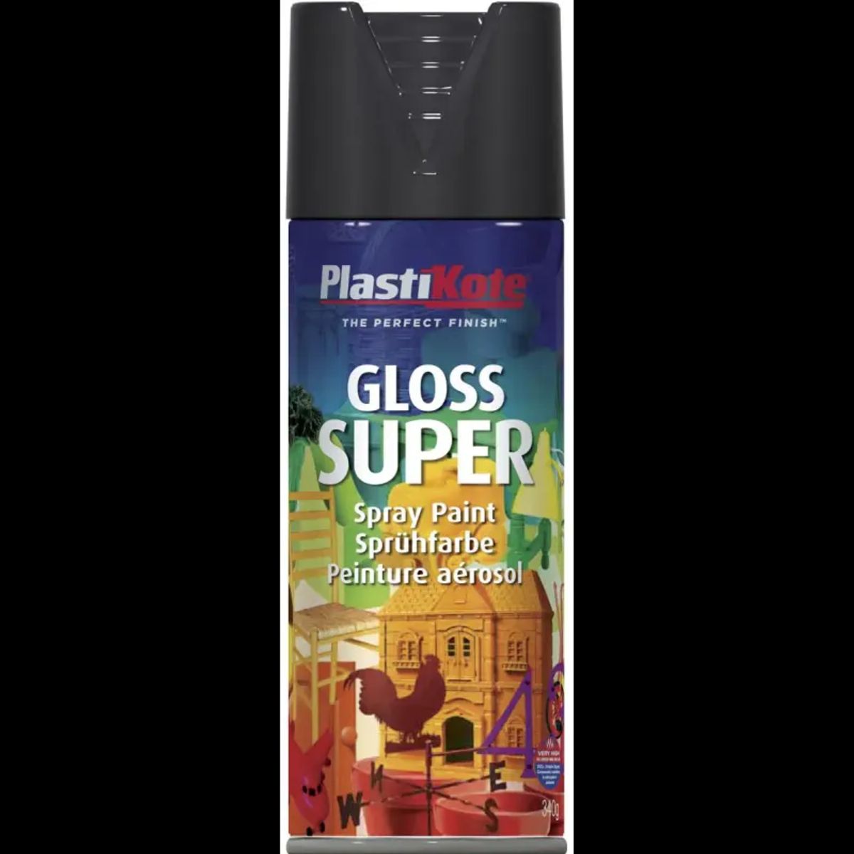 Plasti Kote Pk Super Ral9005 - Sort Blank 400ml