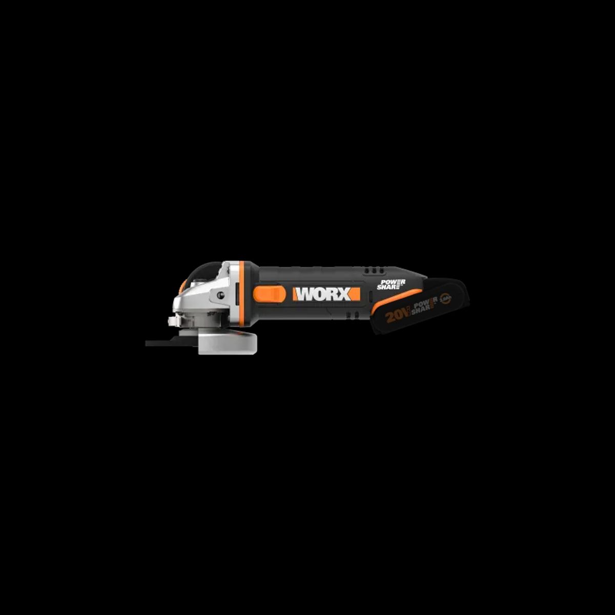 Worx 20V 115mm vinkelsliber, solo