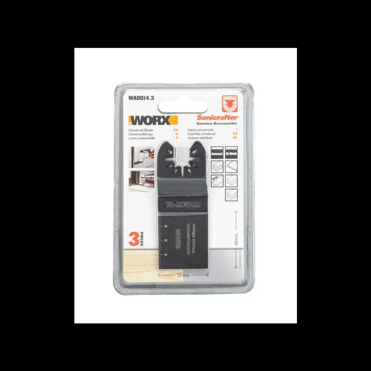 Worx 35mm precision Bimetal endcut blade - WA5014.3