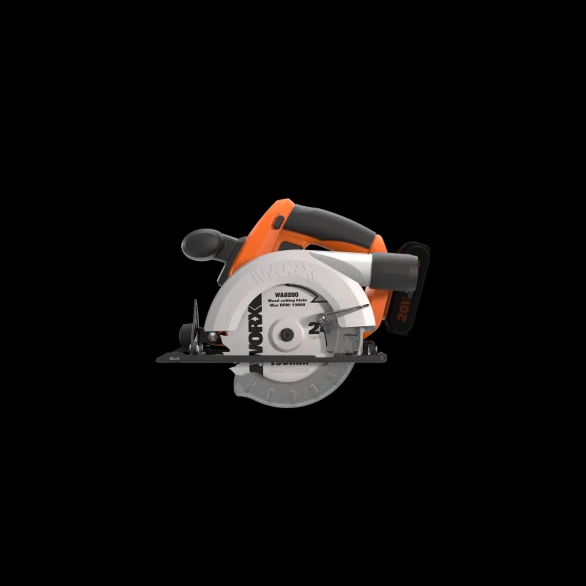 Worx 20V rundsav 150mm, 3600rpm, solo