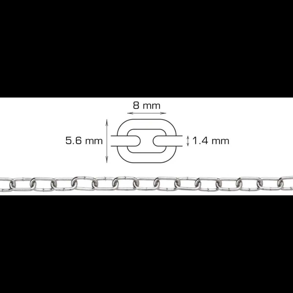 Home-it urkæde Ø1,6 mm x 2 meter elforsinket