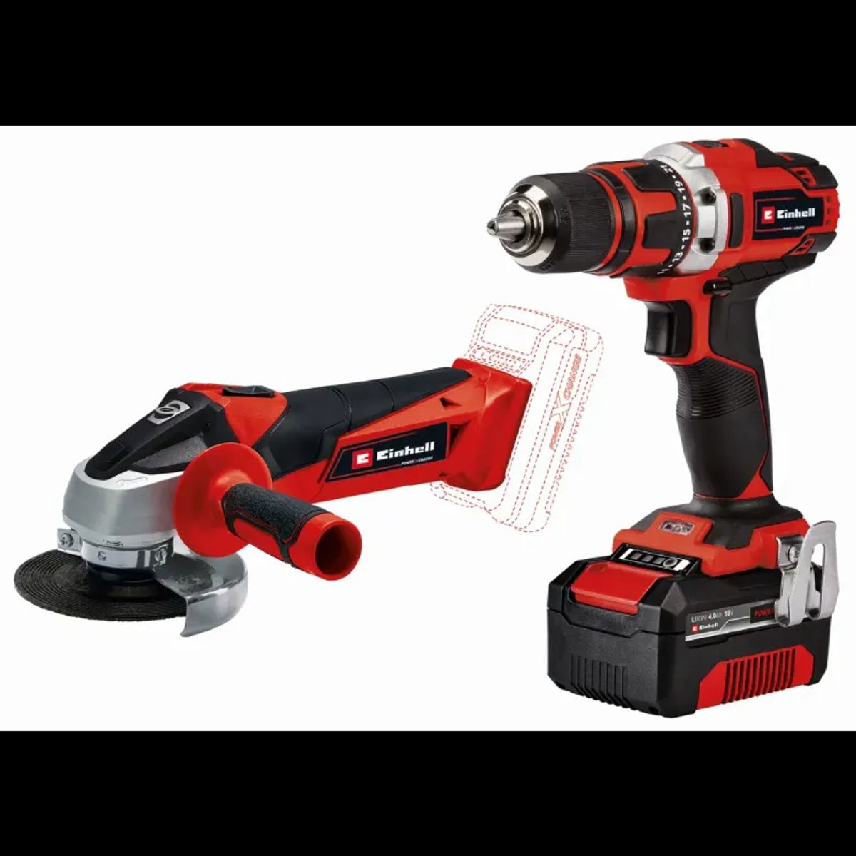 Einhell TE-TK 18/2 Li Kit akku værktøjssæt 1x18V/4,0 AH og lader