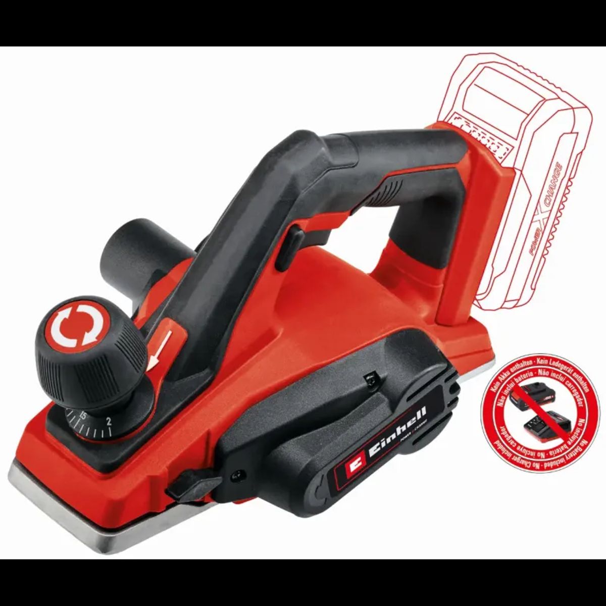 Einhell TE-PL 18/82 Li akku høvl 82 mm 18V u/batteri og lader