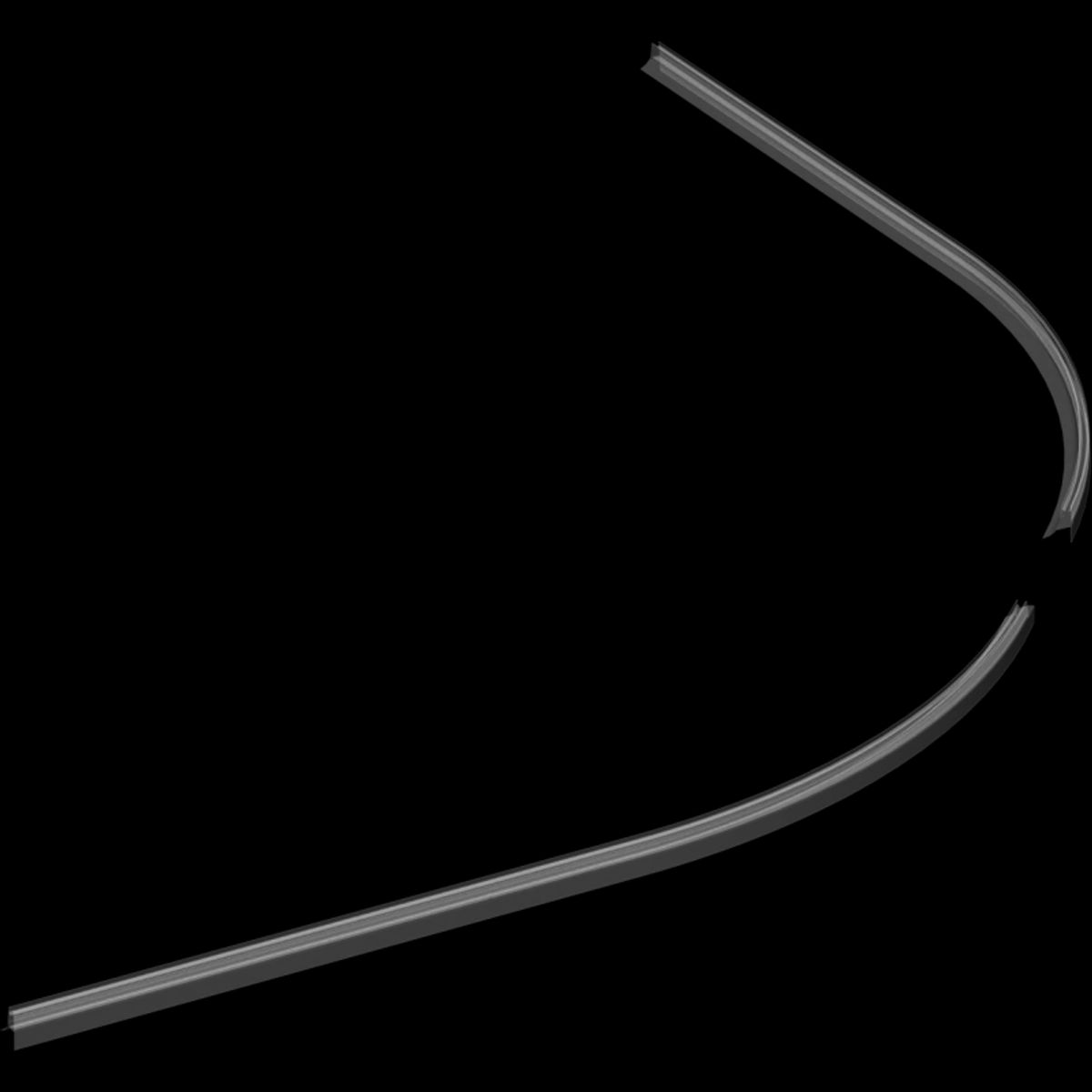 Scanbad MATCH Drypliste til halvrunde døre (2 stk) E+F 81,5 cm