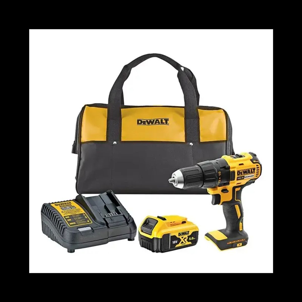 DeWALT 18V XR Kulløs Boremaskine I Soft Bag 5,0 Ah / Lader Dcb115 - DCD777P1-QW