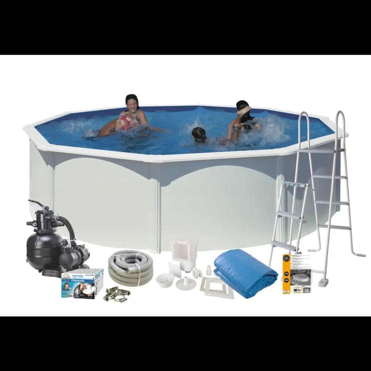 Swim & Fun Pool Basic 120 Ø460 cm Hvid - 2701