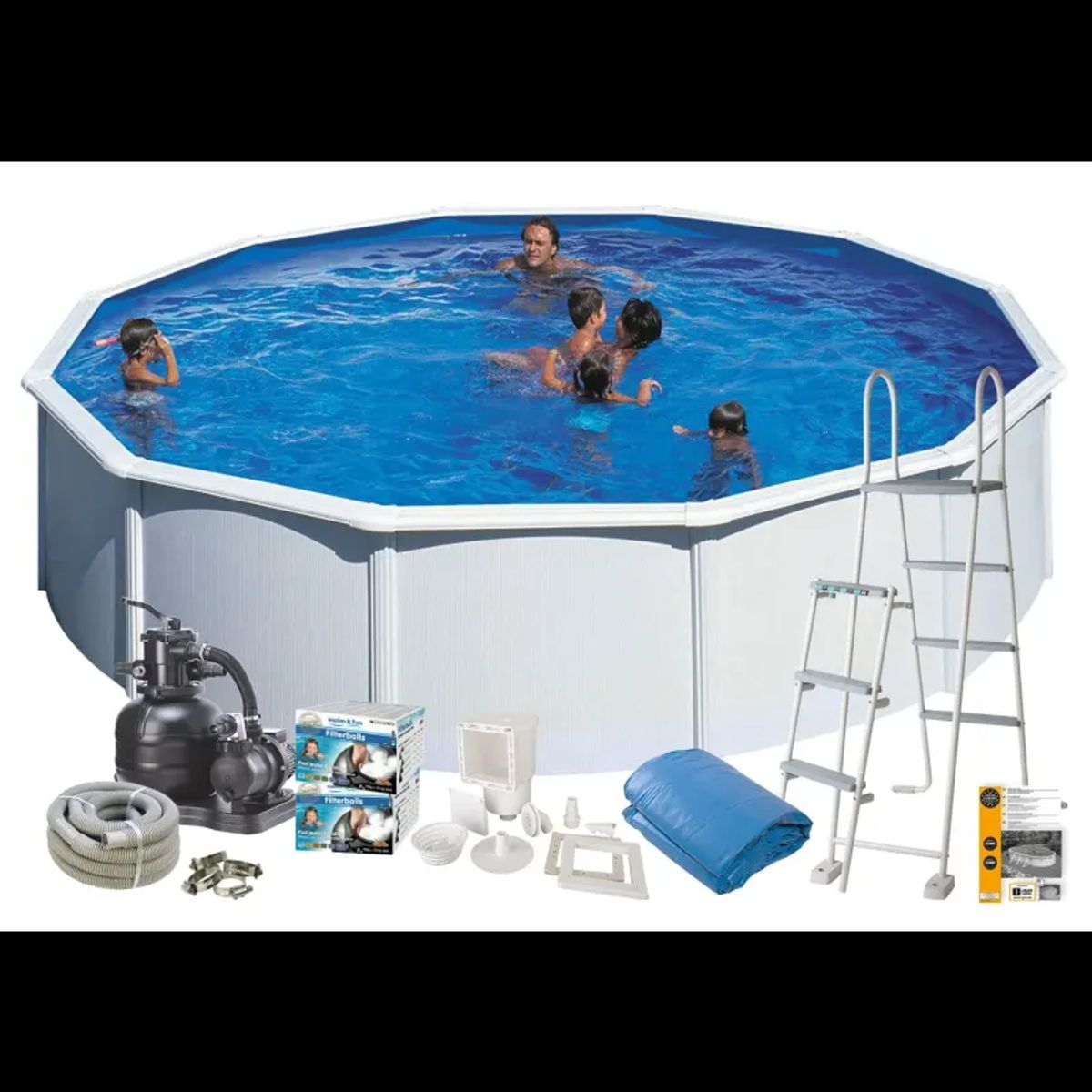 Swim & Fun Pool Basic 120 Ø550 cm Hvid - 2702