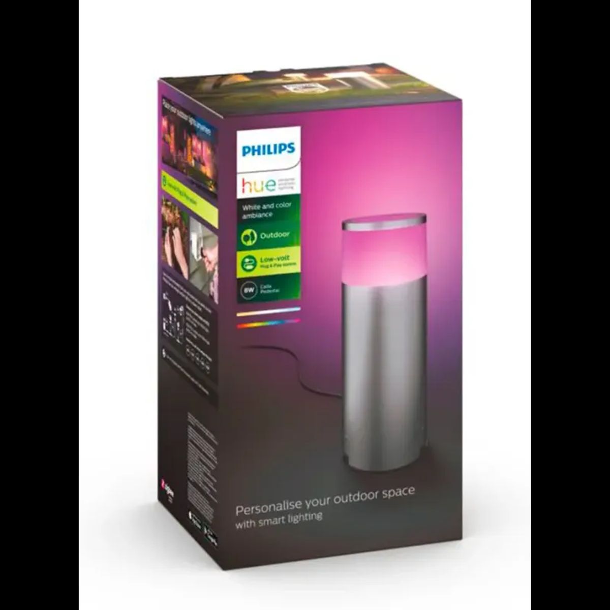 Philips Hue Calla Hue WCA EU LV pedestal inox White color Ambience