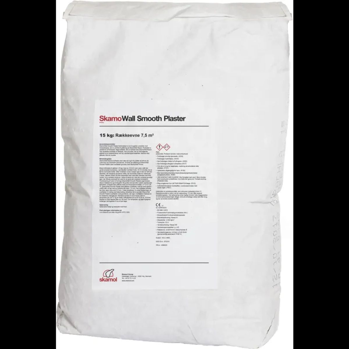 Skamol Smooth Plaster 15kg Finpuds Hvid