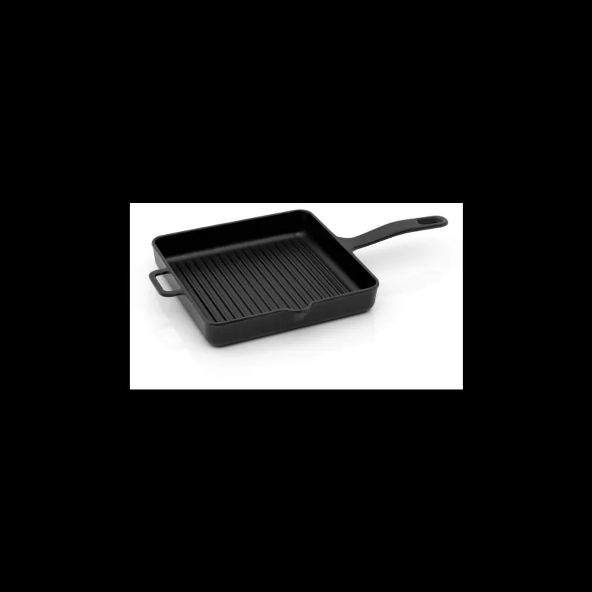 Paleo Kvadratisk Grillpande L, sort, 25x25cm - Grillpande